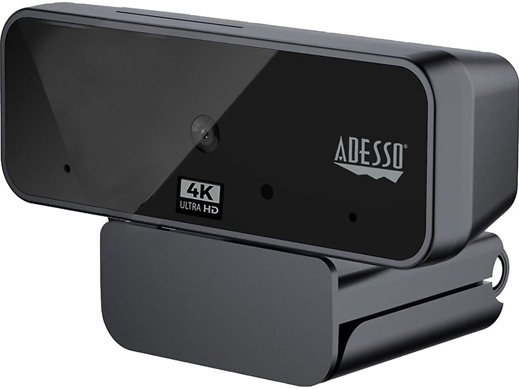 Adesso CyberTrack HD 3840x2160 Webcam, 8 Megapixels, Black (CYBERTRACKH6)