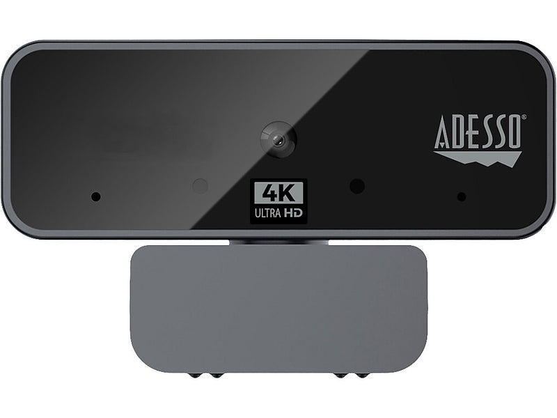 Adesso CyberTrack HD 3840x2160 Webcam, 8 Megapixels, Black (CYBERTRACKH6)