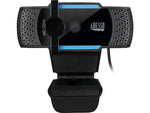 Adesso CyberTrack HD 1920x1080 Webcam, 2.1 Megapixels, Black/Blue (CYBERTRACKH5-TAA)