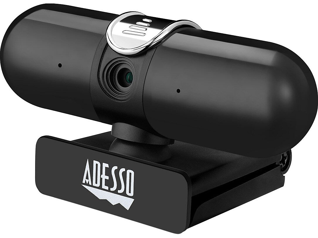 Adesso CyberTrack HD 2560x1440 Webcam, 4 Megapixels, Black/Silver (CYBERTRACKH7)