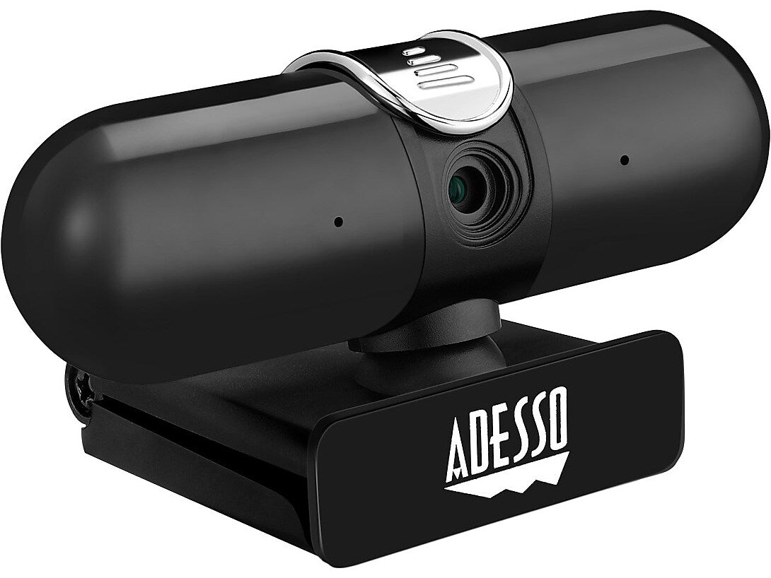 Adesso CyberTrack HD 2560x1440 Webcam, 4 Megapixels, Black/Silver (CYBERTRACKH7)