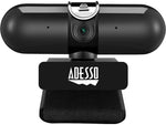 Adesso CyberTrack HD 2560x1440 Webcam, 4 Megapixels, Black/Silver (CYBERTRACKH7)