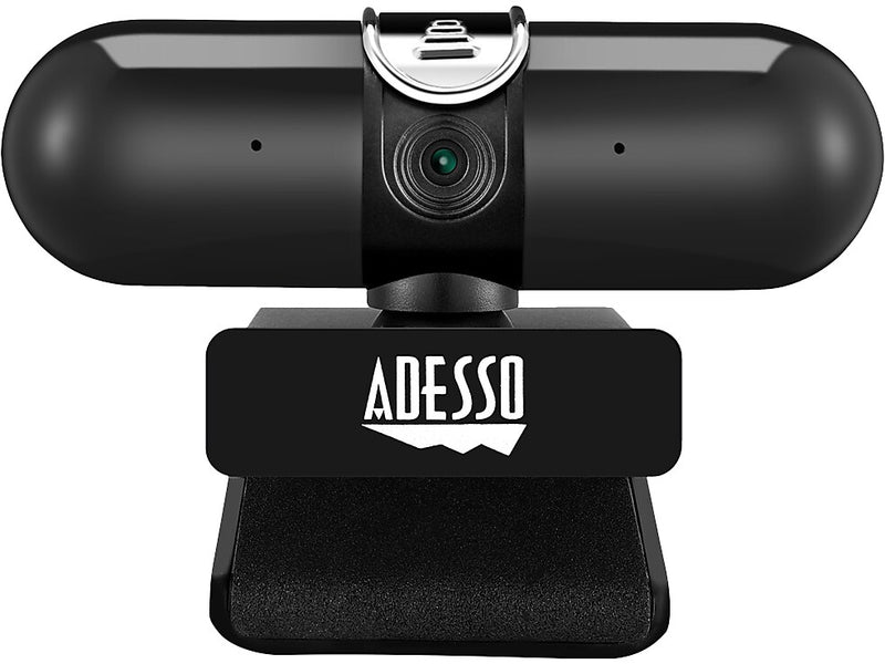 Adesso CyberTrack HD 2560x1440 Webcam, 4 Megapixels, Black/Silver (CYBERTRACKH7)