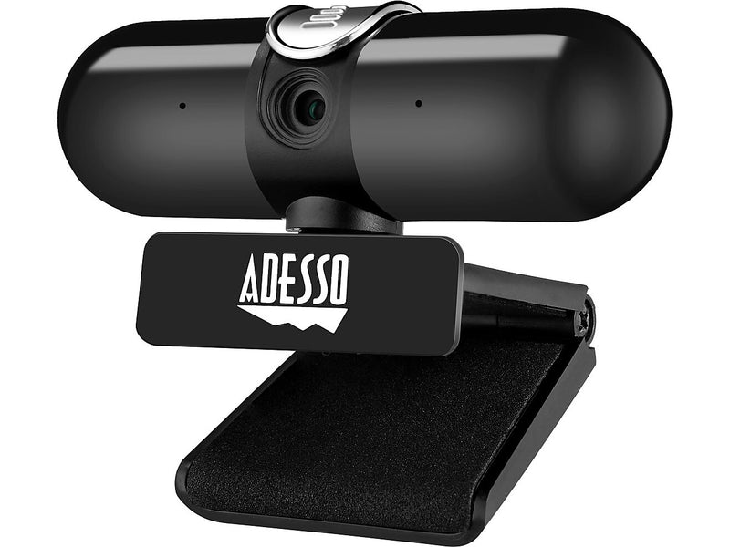 Adesso CyberTrack HD 2560x1440 Webcam, 4 Megapixels, Black/Silver (CYBERTRACKH7)