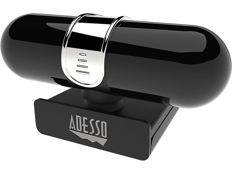 Adesso CyberTrack HD 2560x1440 Webcam, 4 Megapixels, Black/Silver (CYBERTRACKH7)