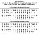 Barker Creek Tie 4" Dye & Ombré Letters and Numbers, Multicolored, 510/Pack (4347)