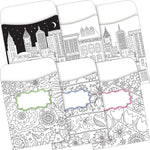 Barker Creek Color Me Library Pockets, 5.125" x 3.5", 60/Set (4138)