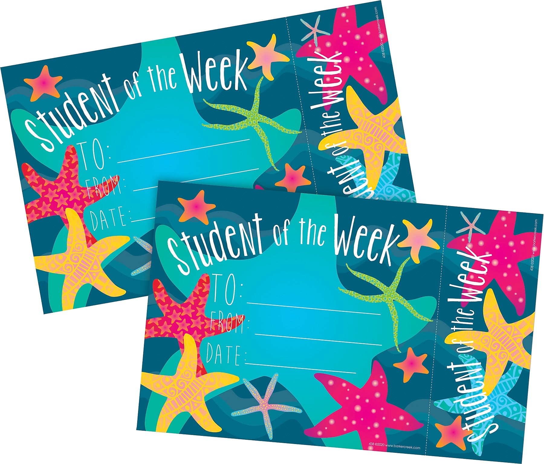 Barker Creek Kai Ola Student of the Week Awards & Bookmarks Set, 8.5" x 5.5”, Multicolored, 60/Set (4157)