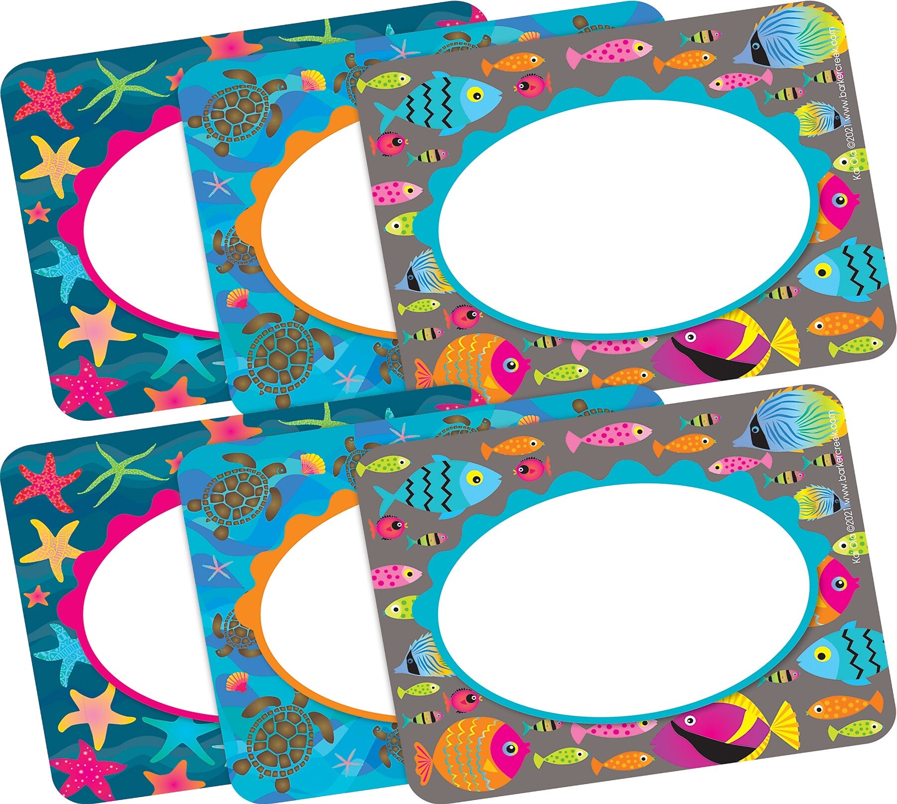 Barker Creek Self-adhesive Kai Ola School Name Tags, 2.75" x 3.5", 90/Set (4312")
