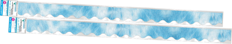 Barker Creek Double-Sided Scalloped Border, 36" x 2.25", Blue Tie-Dye and Ombré, 26/Pack (4329)