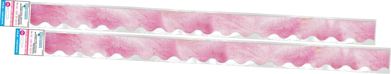 Barker Creek Double-Sided Scalloped Border, 36" x 2.25", Pink Tie-Dye and Ombré, 26/Pack (4332)