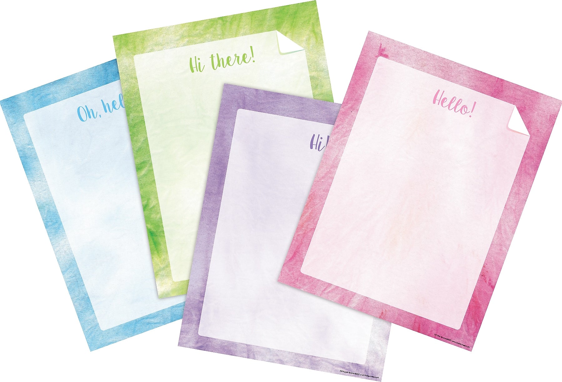 Barker Creek Tie-Dye & Ombré Computer Paper, 8.5" x 11", 60 lbs., Assorted Colors, 200 Sheets/Pack (4328)