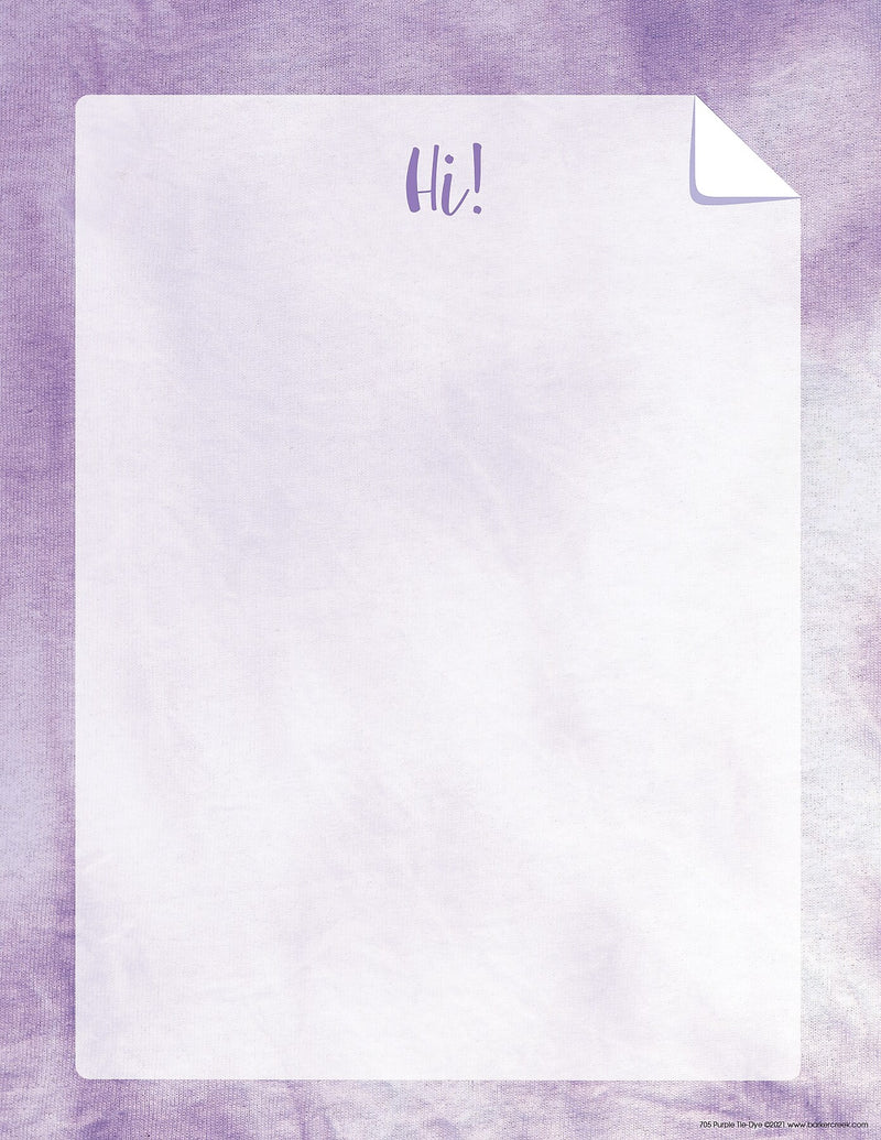 Barker Creek Tie-Dye & Ombré Computer Paper, 8.5" x 11", 60 lbs., Assorted Colors, 200 Sheets/Pack (4328)
