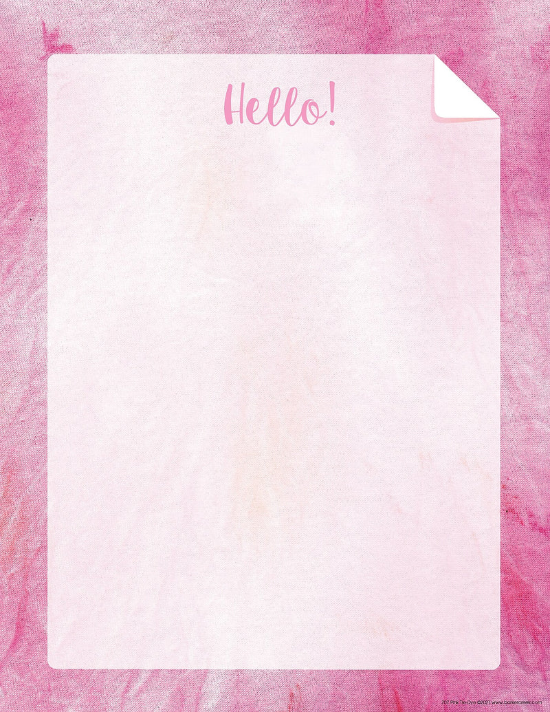 Barker Creek Tie-Dye & Ombré Computer Paper, 8.5" x 11", 60 lbs., Assorted Colors, 200 Sheets/Pack (4328)