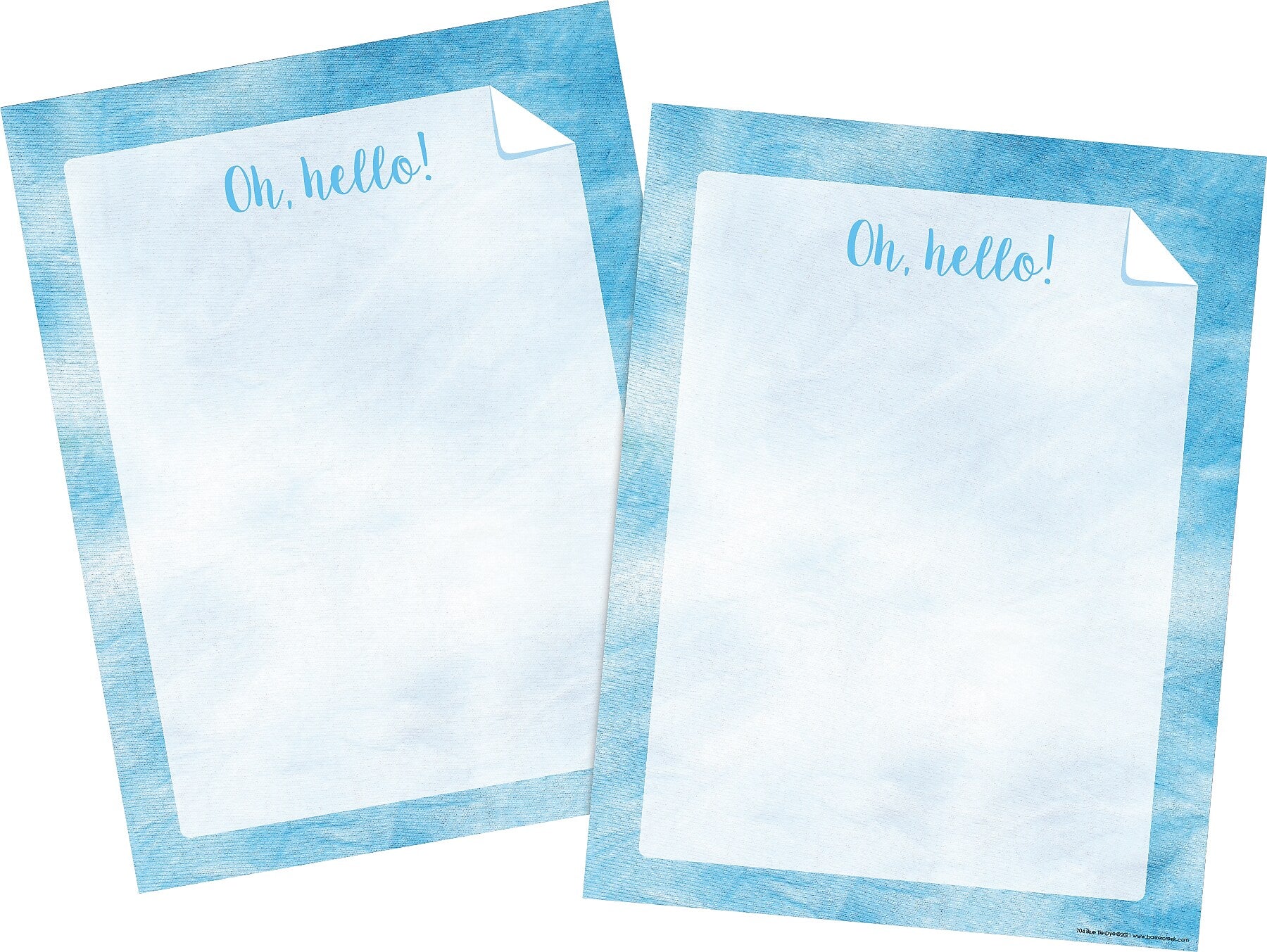 Barker Creek Tie-Dye & Ombré Computer Paper, 8.5" x 11", 60 lbs., Blue, 100 Sheets/Pack (4337)