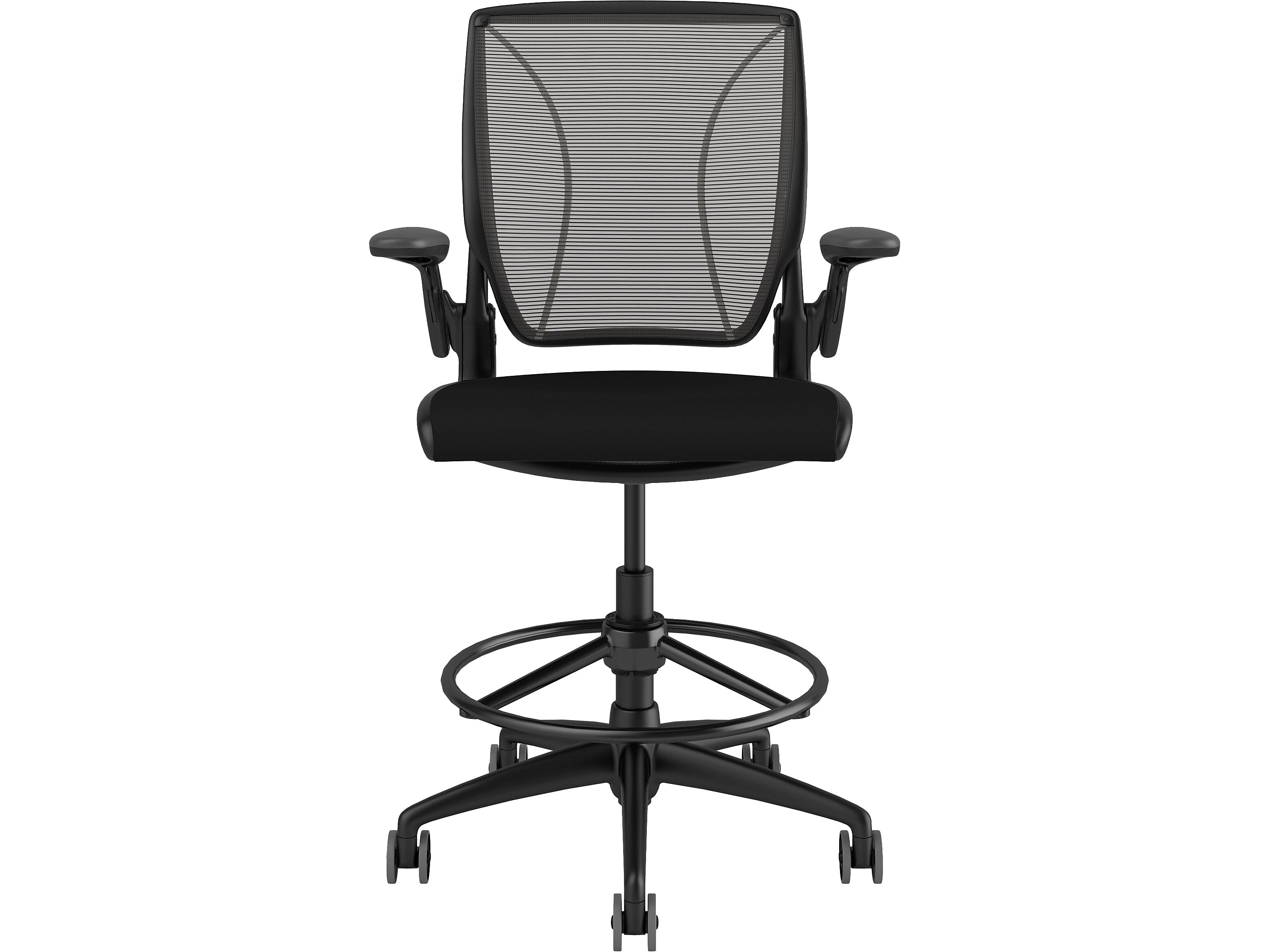 Humanscale Diffrient World Ergonomic Mesh/Textile Swivel Task Chair, Black (W11BN10K101WS)