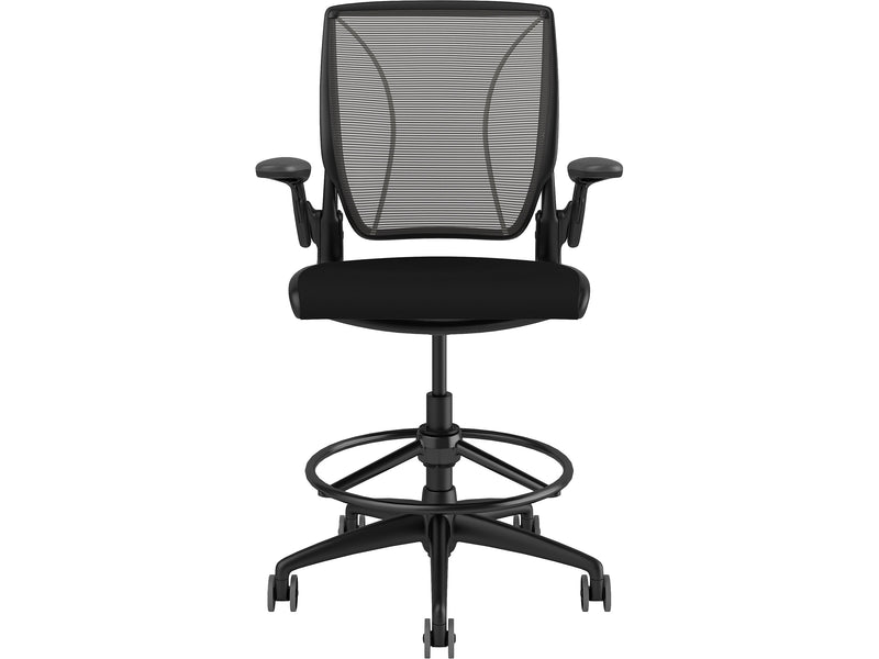 Humanscale Diffrient World Ergonomic Mesh/Textile Swivel Task Chair, Black (W11BN10K101WS)