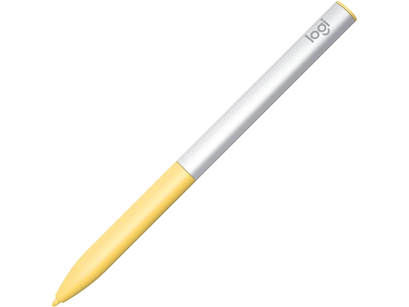 Logitech USI Stylus Pen for Chromebooks, Yellow/Gray (914-000065)