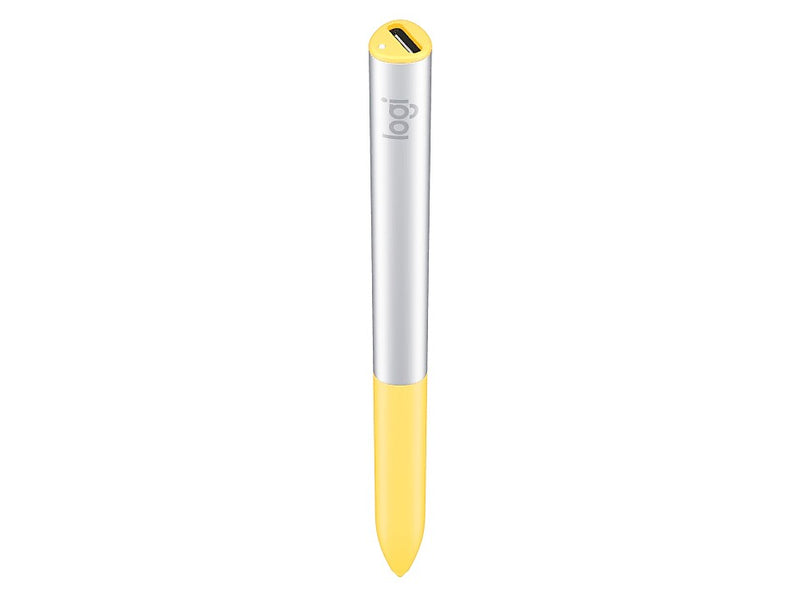 Logitech USI Stylus Pen for Chromebooks, Yellow/Gray (914-000065)