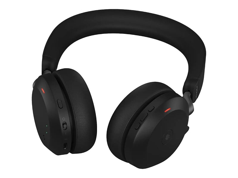 jabra Evolve2 75 Wireless Noise Canceling Bluetooth Stereo Mobile On Ear Headset, USB-A, Black (27599-999-989)