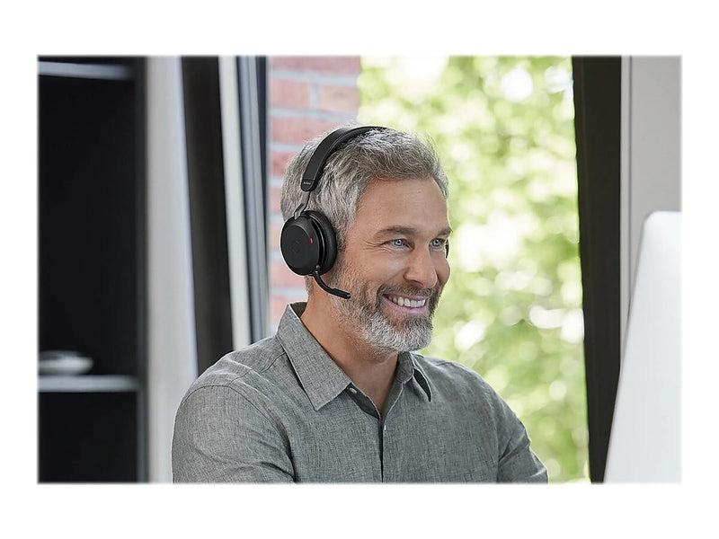 jabra Evolve2 75 Wireless Noise Canceling Bluetooth Stereo Mobile On Ear Headset, USB-C (27599-989-889)