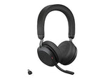 jabra Evolve2 75 Wireless Noise Canceling Bluetooth Stereo Mobile On Ear Headset, USB-C, Black (27599-989-899)