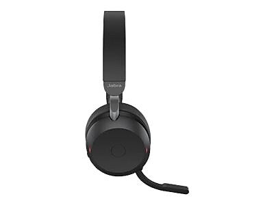 jabra Evolve2 75 Wireless Noise Canceling Bluetooth Stereo Mobile On Ear Headset, USB-C, Black (27599-989-899)