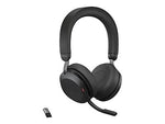 jabra Evolve2 75 Wireless Noise Canceling Bluetooth Stereo Mobile On Ear Headset, USB-A, Black (27599-989-999)