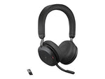 jabra Evolve2 75 Wireless Noise Canceling Bluetooth Stereo Mobile On Ear Headset, USB-A, Black (27599-999-989)