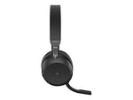 jabra Evolve2 75 Wireless Noise Canceling Bluetooth Stereo Mobile On Ear Headset, USB-A, Black (27599-999-989)