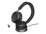 jabra Evolve2 75 Wireless Noise Canceling Bluetooth Stereo Mobile On Ear Headset, USB-A, Black (27599-999-989)