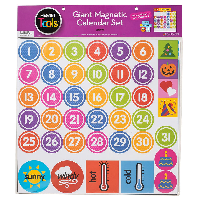 Dowling Magnets Giant Magnetic Calendar Set, Ages 3-12 (DO-735025)