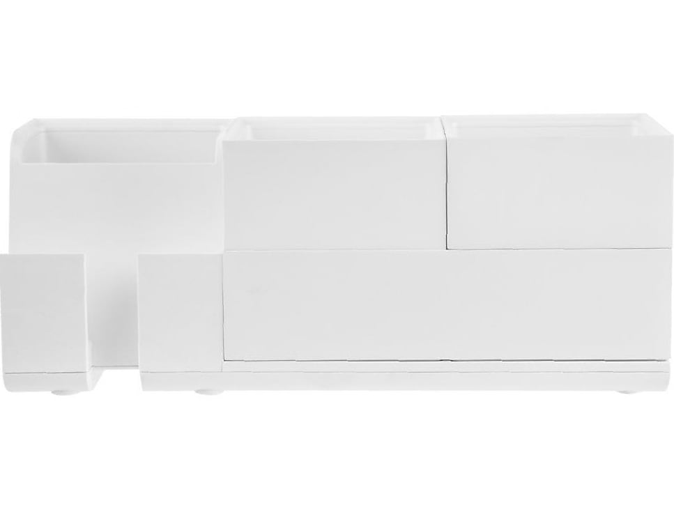 Bostitch Konnect Stackable Desk Organizer, White Plastic (KT2-BASEKIT2-WHT)