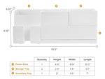 Bostitch Konnect Stackable Desk Organizer, White Plastic (KT2-BASEKIT2-WHT)
