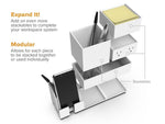 Bostitch Konnect Stackable Desk Organizer, White Plastic (KT2-BASEKIT2-WHT)