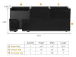Bostitch Konnect Stackable Desk Organizer, Black Plastic (KT2-BASEKIT2-BLK)