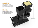 Bostitch Konnect Stackable Desk Organizer, Black Plastic (KT2-BASEKIT2-BLK)
