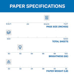 Hammermill Copy Plus 8.5" x 14" Copy Paper, 20 lbs., 92 Brightness, 500 Sheets/Ream (105015)