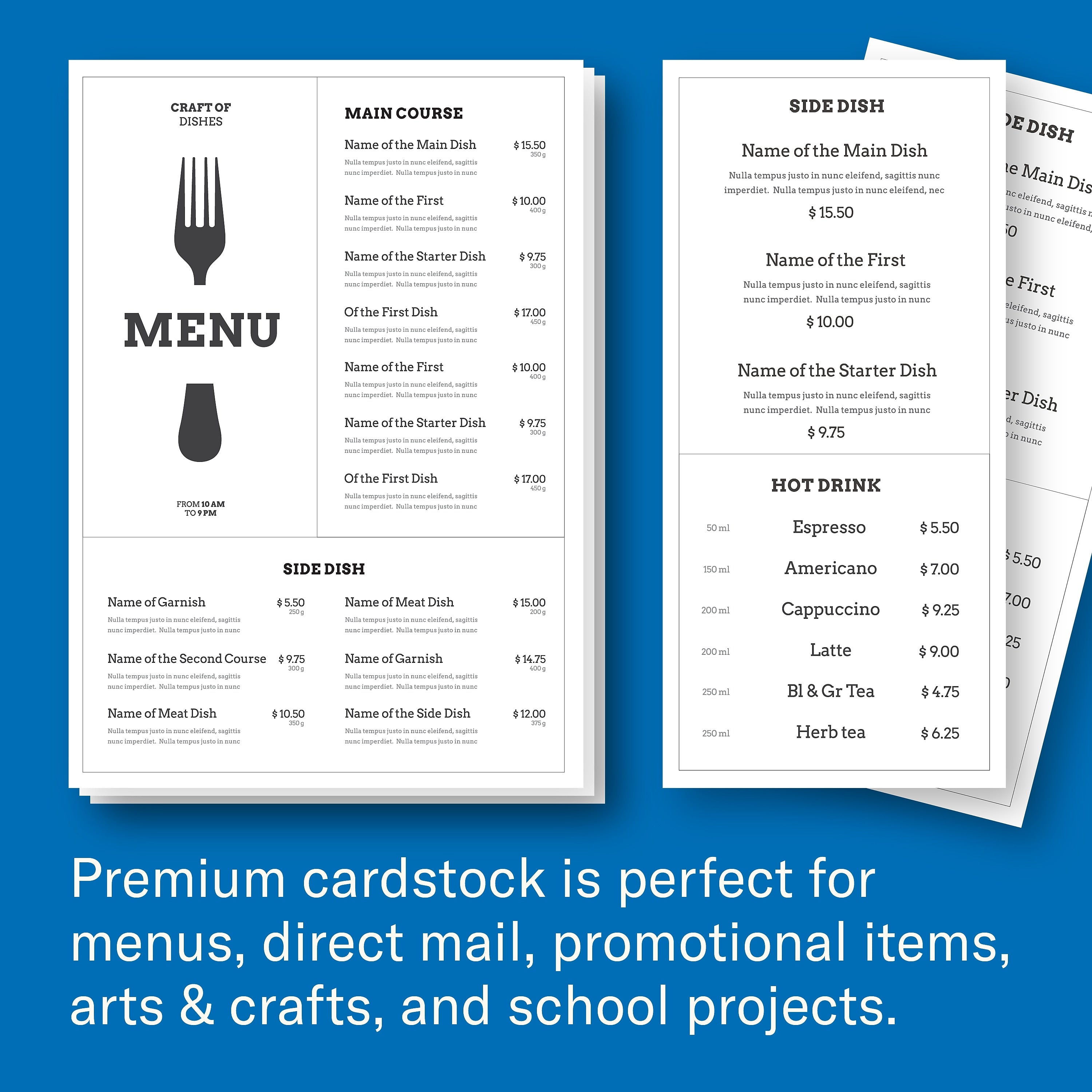 Hammermill Premium 110 lb. Cardstock Paper, 8.5" x 11", White, 600 Sheets/Ream, 3 Reams/Carton (168380)
