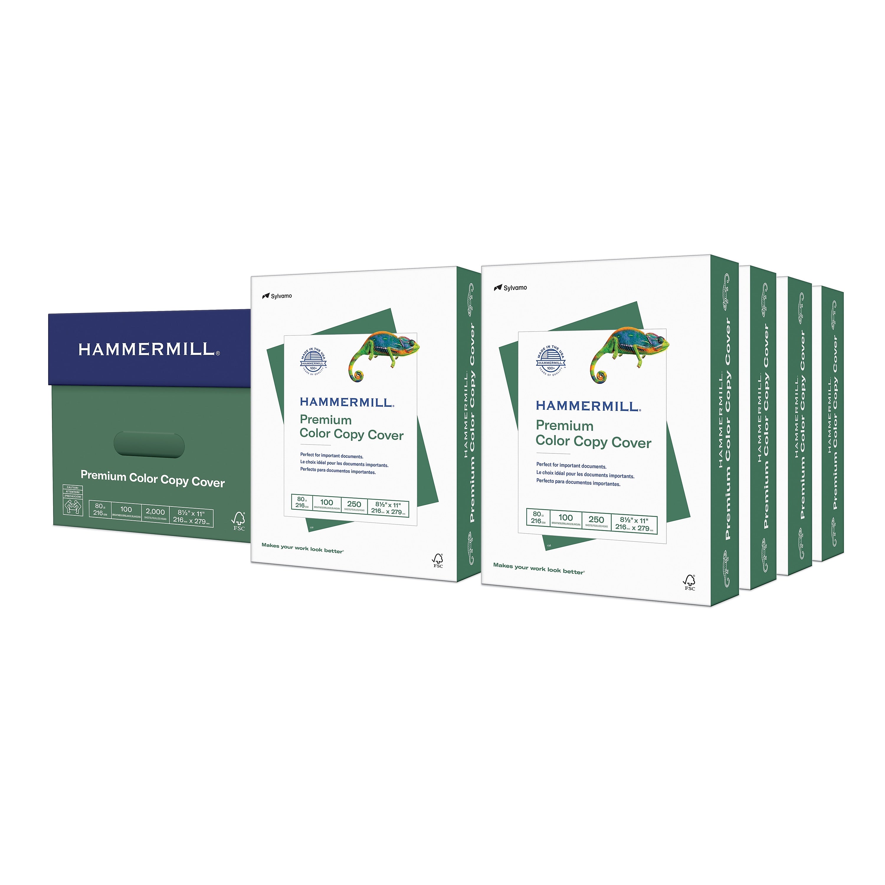 Hammermill Premium Color Copy 8.5" x 11" Copy Paper, 80 lbs., White, 2000 Sheets/Carton (120023-44)