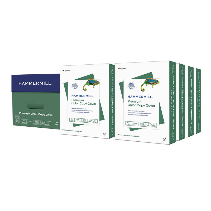 Hammermill Premium Color Copy 8.5" x 11" Copy Paper, 80 lbs., White, 2000 Sheets/Carton (120023-44)