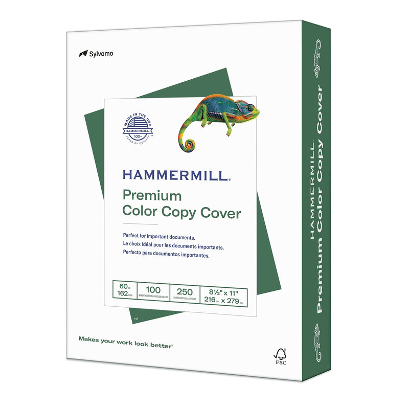 Hammermill Premium Color Copy 60 lbs. Cover Paper, 8.5" x 11", Photo White, 250 Sheets/Pack (122549)