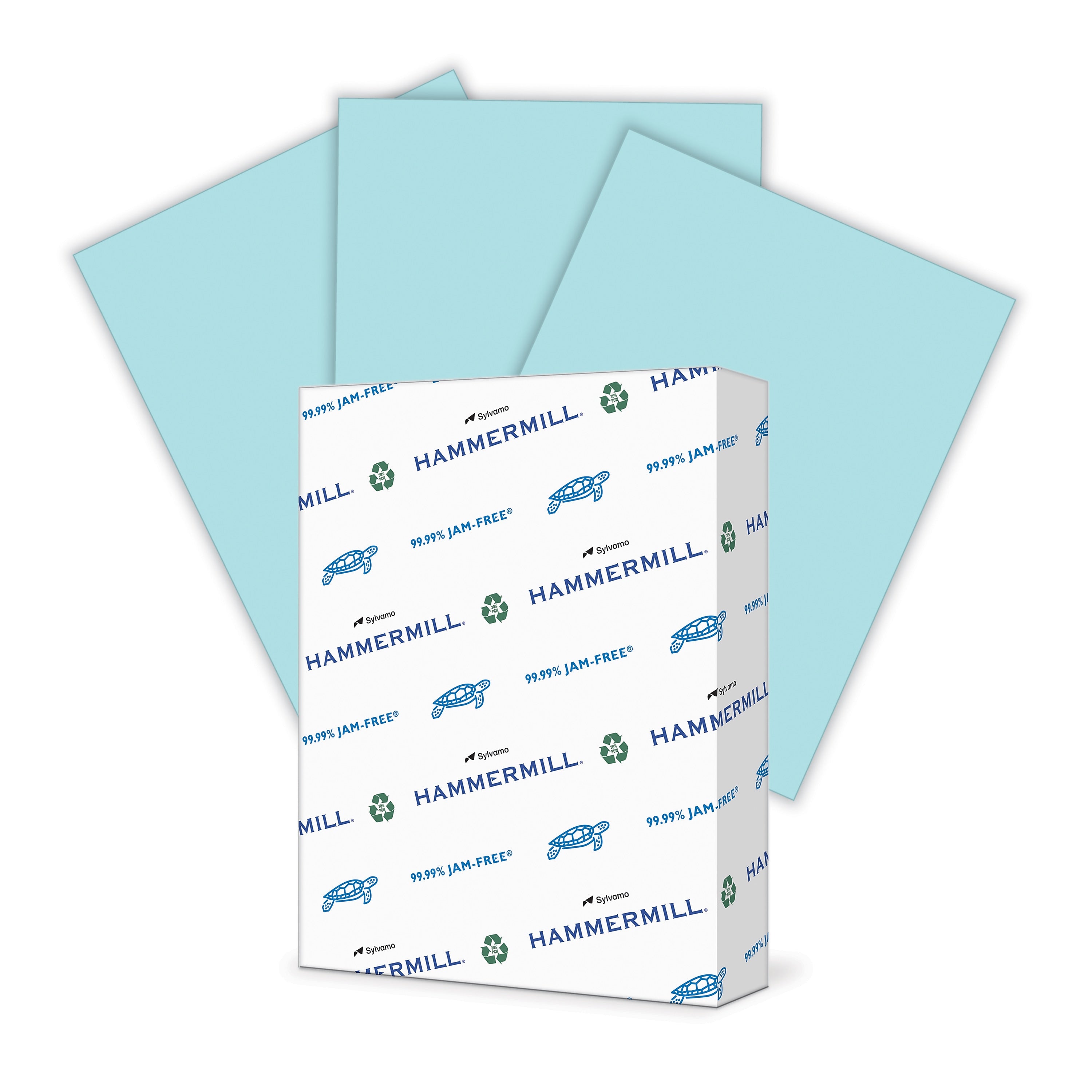 Hammermill Colors Multipurpose Paper, 20 lbs., 8.5" x 11", Blue, 500 Sheets/Ream (103309)