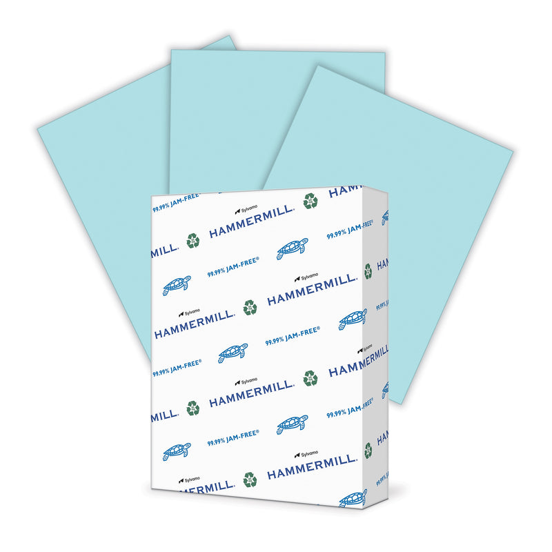 Hammermill Colors Multipurpose Paper, 20 lbs., 8.5" x 11", Blue, 500 Sheets/Ream (103309)
