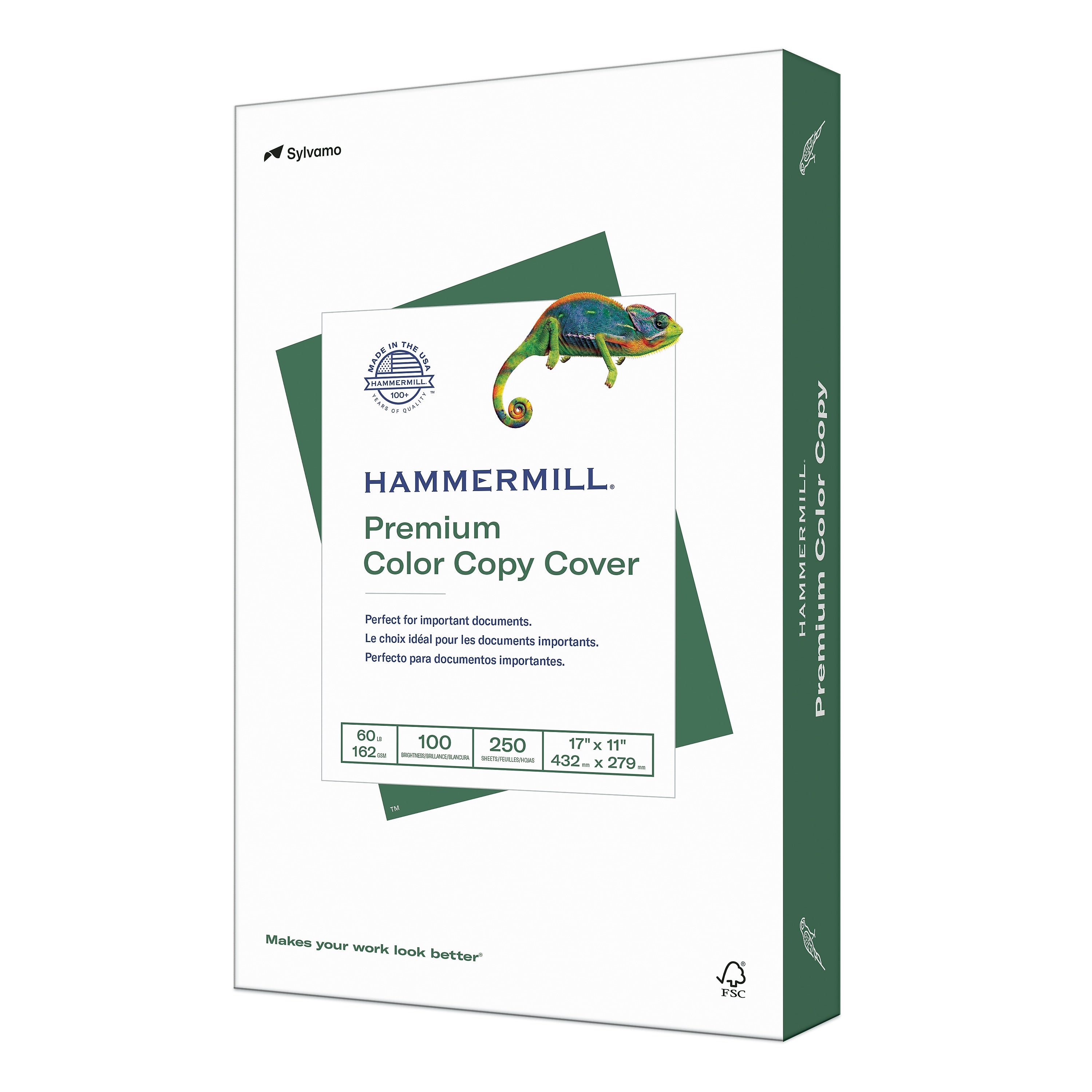 Hammermill Premium 11" x 17" Color Copy Paper, 60 lbs., 100 Brightness, 250 Sheets/Pack (122556)