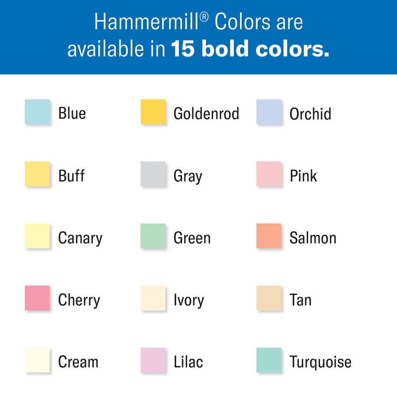 Hammermill Colors Multipurpose Paper, 20 lbs., 8.5" x 11", Green, 500 Sheets/Ream (103366)