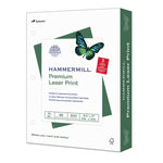 Hammermill Premium Laser Print 8.5" x 11" 3-Hole Punched Multipurpose Paper, 24 lbs., 98 Brightness, 500 Sheets/Ream (107681)