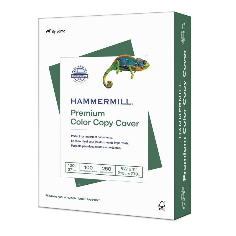 Hammermill Premium Color 8.5" x 11", Copy Paper, 100 lbs., White, 250 Sheets/Ream (HAM120024R)