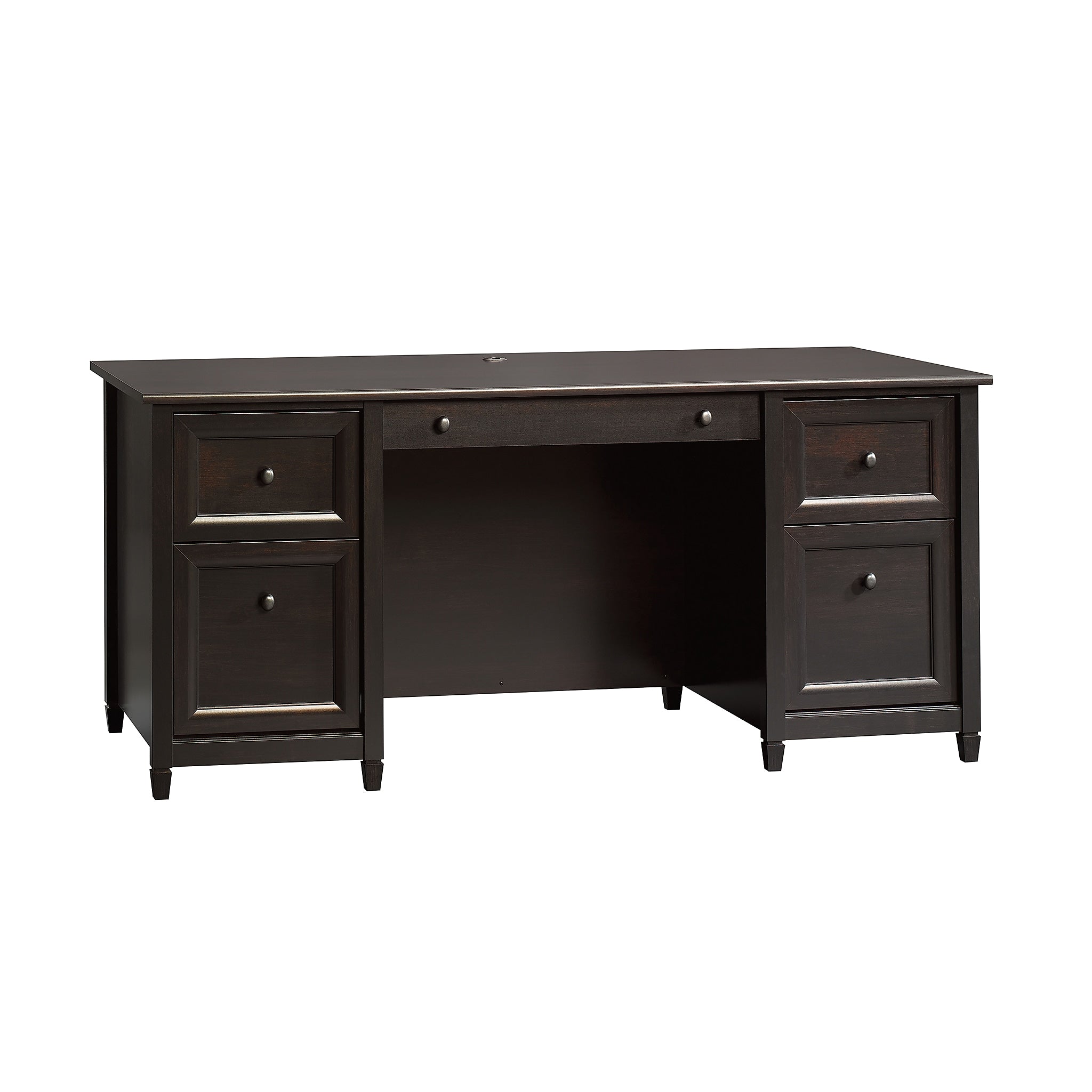 Sauder Edge Water Collection 65" Wood Executive Desk, Estate Black (409042)