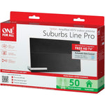 One For All Suburbs Line Pro Amplified Indoor Flat HDTV Antenna with Automatic Gain Control (16424)